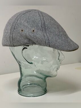 Men’s XL Fitted Goorin Brothers Grey Felted Wool Blend Newsboy Flat Cap Hat